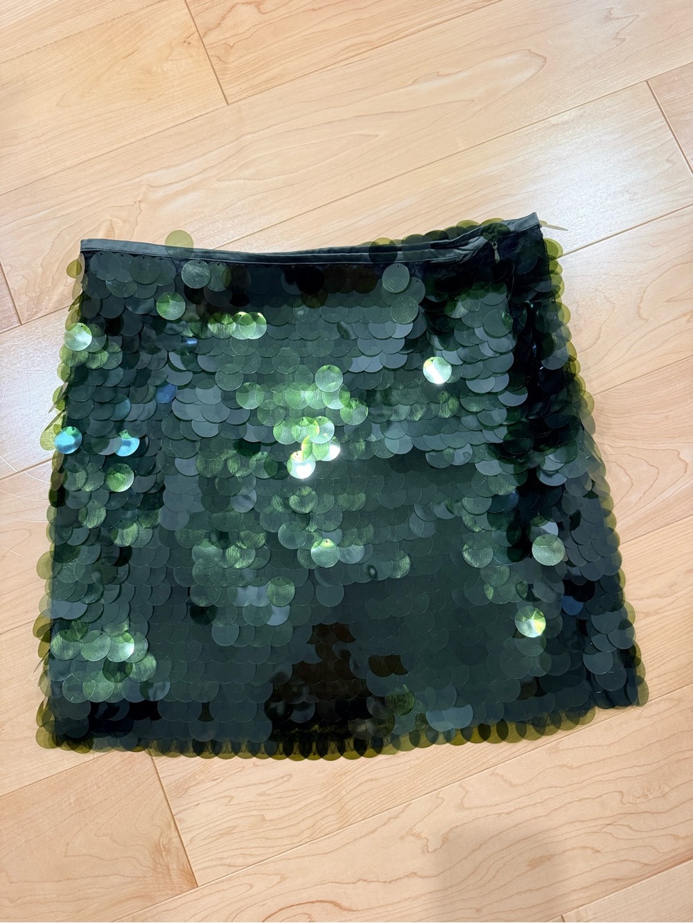 Zara Green Sequin Mini Skirt